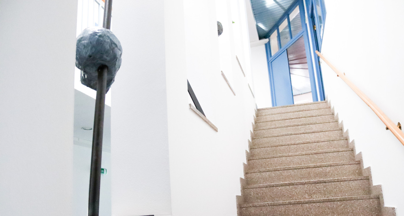 Stiege zum Büroeingang des APP Office